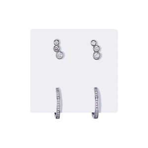 Stainless Steel Hoop & Crawler Earrings